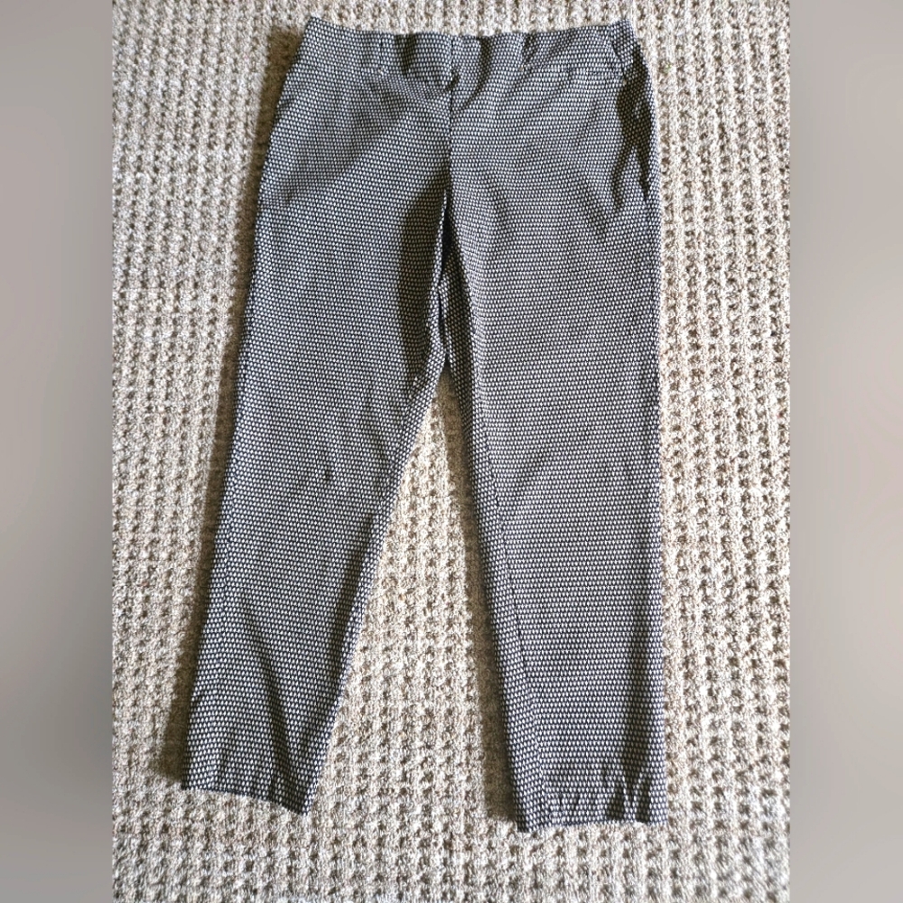 Ladies Rafaella Comfort Black n Tan Diamond Stretch Straight Leg Pants Size 16